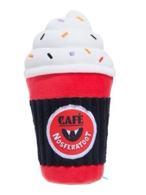 Bark Dog Squeak Toy Café Plush Cup Toy